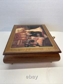 Reuge Italy Music Jewelry Box & Key 1994 Alan Maley / plays till the end Time