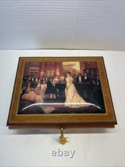Reuge Italy Music Jewelry Box & Key 1994 Alan Maley / plays till the end Time