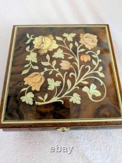 Reuge Jewelry Music Box Memory Cat Swizerland Antique Used