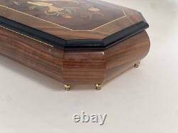 Reuge Large Music Jewelry Box WithKey 1.36 Note MVT- Waltz of the Flowers