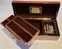 Reuge Large Musical Jewelry Box playing 36 Note Movement The Four Seasons