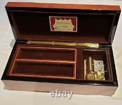 Reuge Large Musical Jewelry Box playing 36 Note Movement The Four Seasons