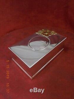 Reuge Limited Edition 925 Swiss Sterling Silver Singing Bird Box Circa 1995