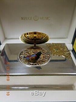 Reuge Limited Edition 925 Swiss Sterling Silver Singing Bird Box Circa 1995