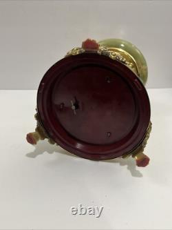 Reuge Lipstick Cigarette Holder Marble Italy Movement Music Box With Swan