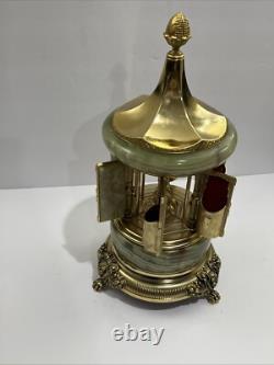 Reuge Lipstick Cigarette Holder Marble Italy Movement Music Box With Swan