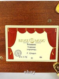 Reuge Luxury Music Box 72 Note Crystal Box made Swiss Used From Japan