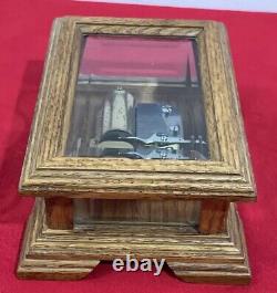 Reuge Memory Music Box, Wooden & Crystal Glass Case. Works