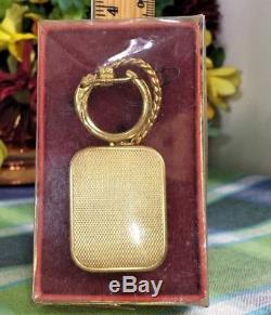 Reuge Miniature Music box Musical gold tone Key Chain Bridge Over River Kwai