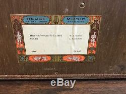 Reuge Mirror Music Box DANSEURS 1777 SERENADE & MINUET Electric AS IS
