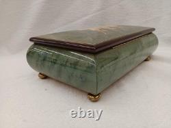 Reuge Music Box/18 note Song BALLERINA GIRL (Lionel Richie)Back Cracked Used