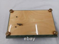 Reuge Music Box/18 note Song BALLERINA GIRL (Lionel Richie)Back Cracked Used