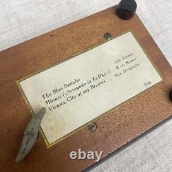 Reuge Music Box 3/36 Danube, Minuet, Vienna Made in Switzerland