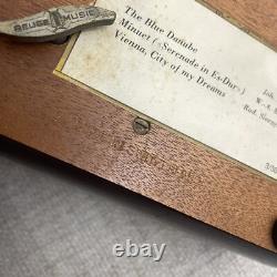 Reuge Music Box 3/36 Danube, Minuet, Vienna Made in Switzerland