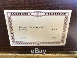 Reuge Music Box 3/72 Note Swiss Cylinder Jesus Joy Of Man's Desiring