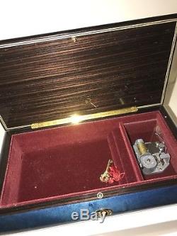 Reuge Music Box 72/CF Dark Blue Great Condition