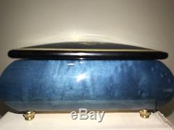 Reuge Music Box 72/CF Dark Blue Great Condition