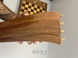 Reuge Music Box Chess Table VTG Inlaid Wood, Decorative, Italy Made WORKING
