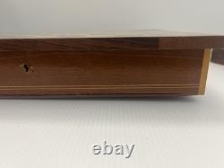 Reuge Music Box Chess Table VTG Inlaid Wood, Decorative, Italy Made WORKING