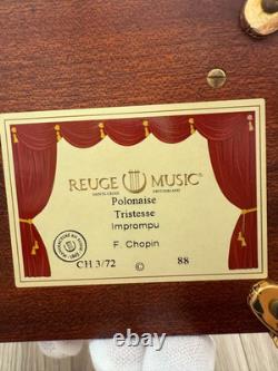Reuge Music Box Chopin 3 Songs Glass Case Polonaise Tristesse Impromptu OH Japan Reuge Music Box Chopin 3 Songs Glass Case Polonaise Tristesse Impromptu OH Japan