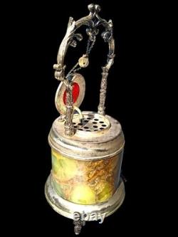 Reuge Music Box Cigarette Holder Swiss Made Rare Pulley Chain System, Works