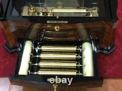 Reuge Music Box Company Masterpiece 72 Note Interchangeable 5 Movement, 15 Tune