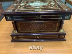 Reuge Music Box Disc Player With Disk 599 Switzerland LeOre Itary Rare