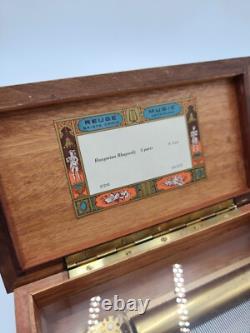Reuge Music Box Hungarian Rhapsody (3 parts) by F. Liszt with Floral Accent