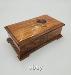 Reuge Music Box Hungarian Rhapsody (3 parts) by F. Liszt with Floral Accent