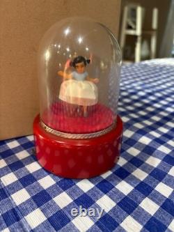 Reuge Music Box Red Domed Dancing Girl The Emperor Waltz Johann Straus Style 630