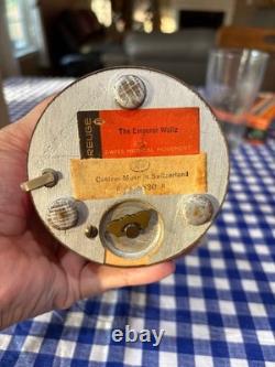 Reuge Music Box Red Domed Dancing Girl The Emperor Waltz Johann Straus Style 630