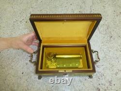 Reuge Music Box Swiss Movement 50Key 4Songs Play The Sound of Music & More