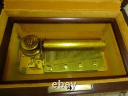 Reuge Music Box Swiss Movement 50Key 4Songs Play The Sound of Music & More