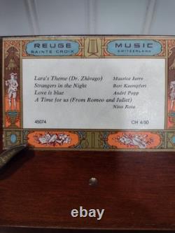 Reuge Music Box Switzerland Ch4/50 #45074 Plays 4 songs