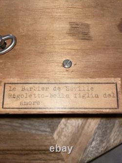 Reuge Music Box Switzerland Le Barbie De Seville 2/50 Rigoletto Bella Figlia De