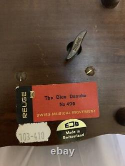 Reuge Music Box Switzerland The Blue Danube No. 496 Tested And Works