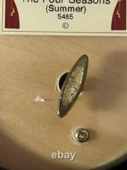 Reuge Music Box The Four Seasons Summer Butterfly Floral Inlaid Wood