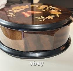 Reuge Music Box The Four Seasons Summer Butterfly Floral Inlaid Wood