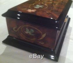 Reuge Music Box With Mother Of Pearl Inlay Playing Fur Elise' L. Beethoven