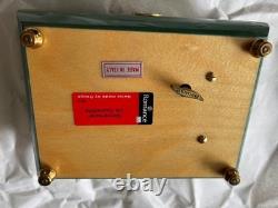 Reuge Music Box Wooden Jewelry Box Key Vintage Floral Switzerland Style