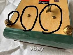 Reuge Music Box Wooden Jewelry Box Key Vintage Floral Switzerland Style