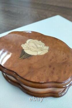 Reuge Music Box Wooden Rose Inlay Elton John Candle In The Wind Rare Find 1/36