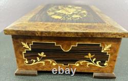 Reuge Music Disc Music Box With Extra Discs Hand Made 12-1/2 x 8 x 4
