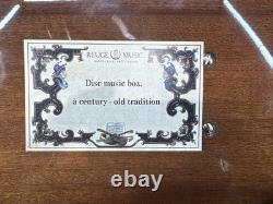 Reuge Music Disc Music Box With Extra Discs Hand Made 12-1/2 x 8 x 4