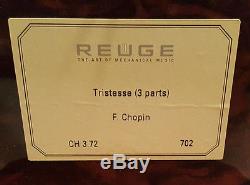 Reuge Music Exclusive 3.72 Note Music Box Tristesse (3 Parts) F. Chopin