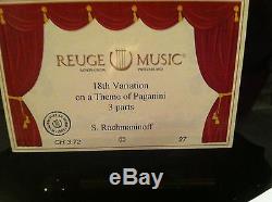 Reuge Music Hand Painted Music Box 3.72 Note Movement-18th Variations S. Rachma