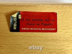 Reuge Music Jewelry Box Plays Theme De Paganini See Video Rare