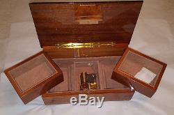 Reuge Music Large Two Level Musical Jewelry Box-18 Variations On Theme Of Pagan