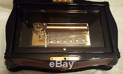 Reuge Music Mother Of Pearl Inlaid 3.72 Note Music Box-Clair de Lune C. Debussy