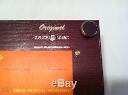 Reuge Music Original Wood and Crystal 3.72 Note Box Fur Elise Beethoven